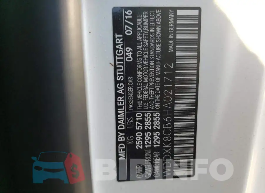 WDDXK8CB6HA021712 Photo# 10