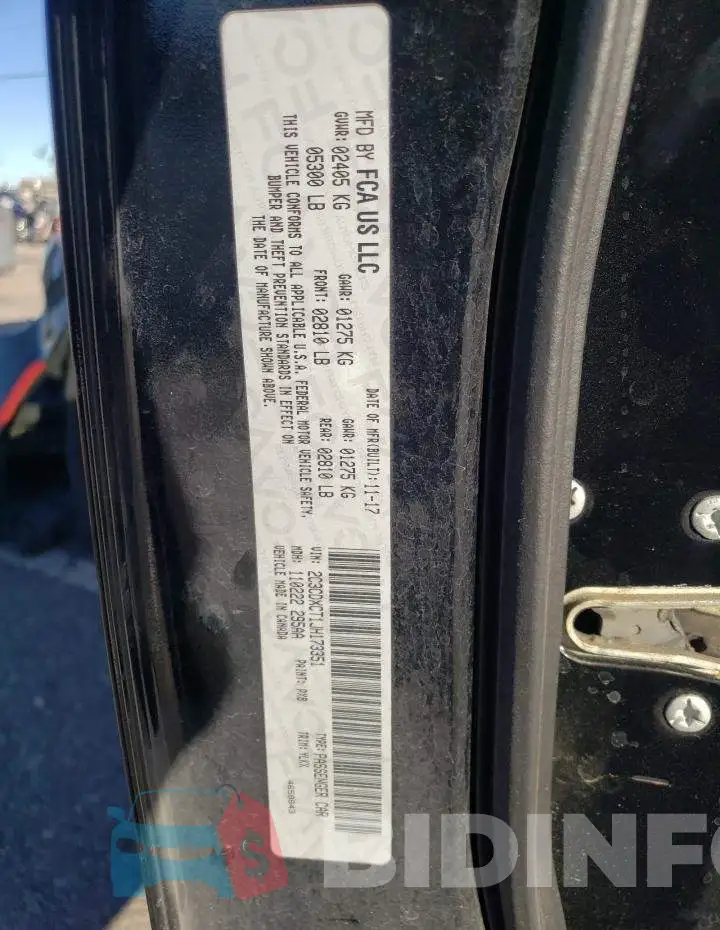 2C3CDXCT1JH173351 Photo# 10