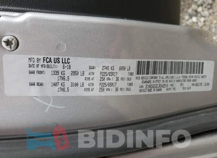 2C4RDGEG2JR342910 Photo# 10