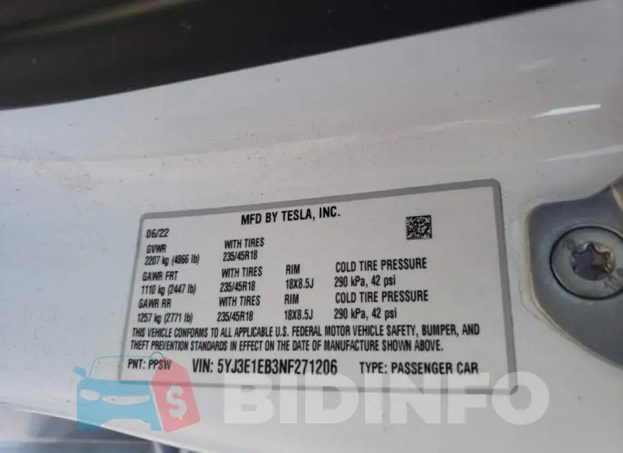 5YJ3E1EB3NF271206 Photo# 10