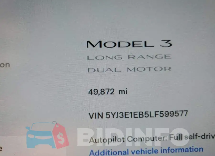 5YJ3E1EB5LF599577 Photo# 8