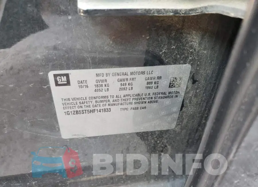 1G1ZB5ST5HF141833 Photo# 10