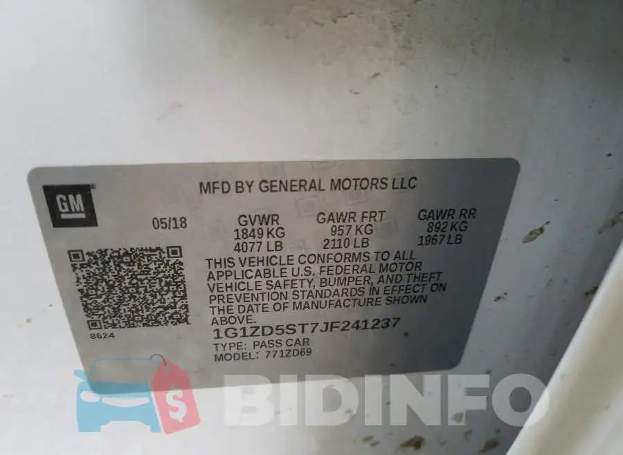 1G1ZD5ST7JF241237 Photo# 10
