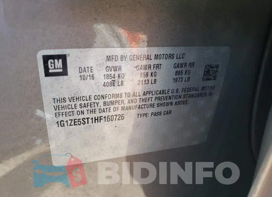 1G1ZE5ST1HF160726 Photo# 10