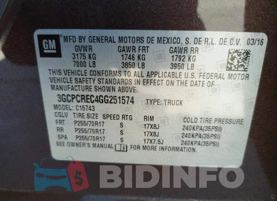 3GCPCREC4GG251574 Photo# 10