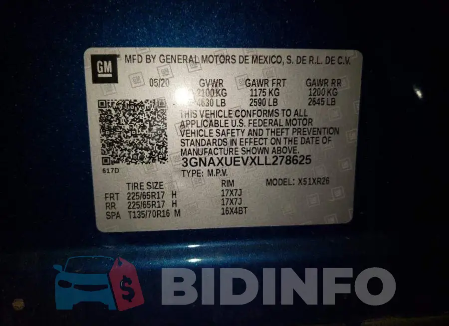 3GNAXUEVXLL278625 Photo# 10