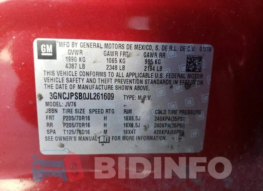 3GNCJPSB0JL261609 Photo# 10