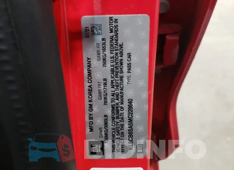 KL8CB6SA5MC228640 Photo# 10