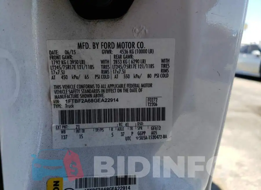 1FTBF2A68GEA22914 Photo# 12