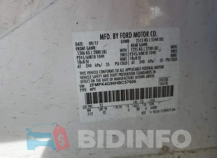2FMPK4G90HBC57606 Photo# 10