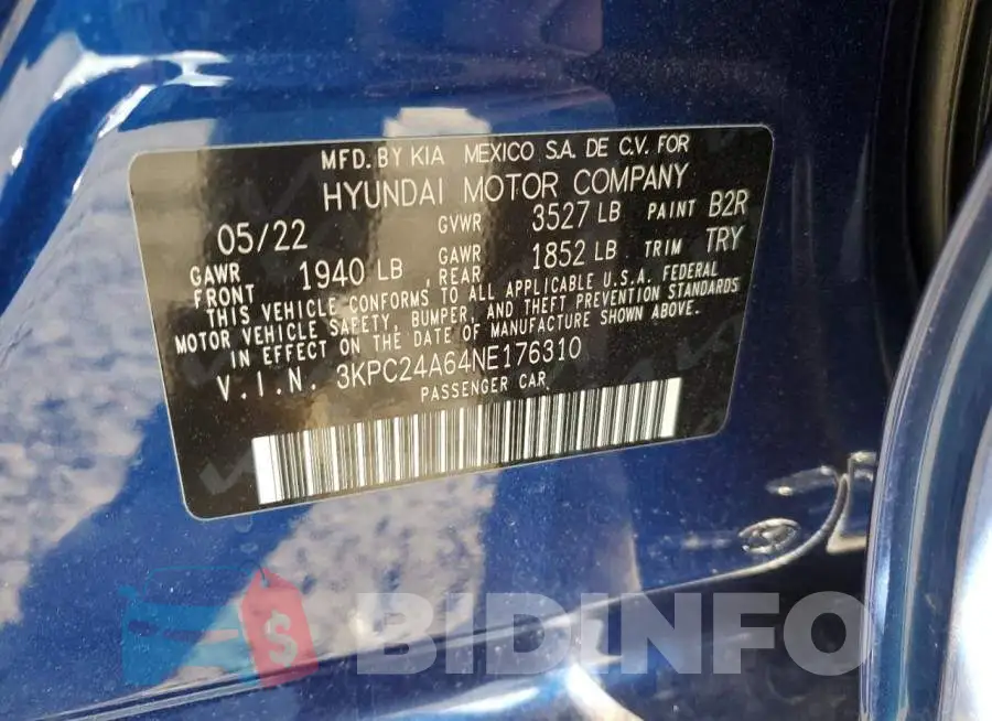 3KPC24A64NE176310 Photo# 10