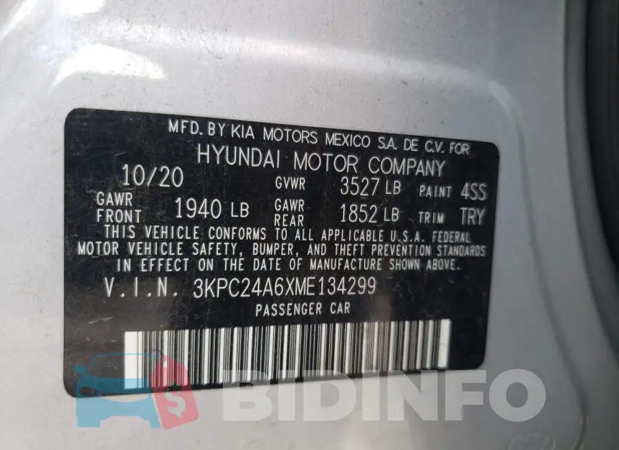 3KPC24A6XME134299 Photo# 10