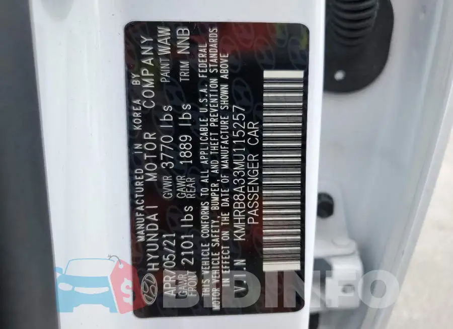 KMHRB8A33MU115257 Photo# 10