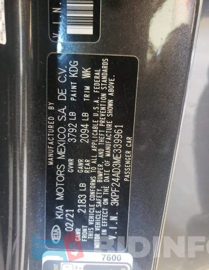3KPF24AD3ME339961 Photo# 10