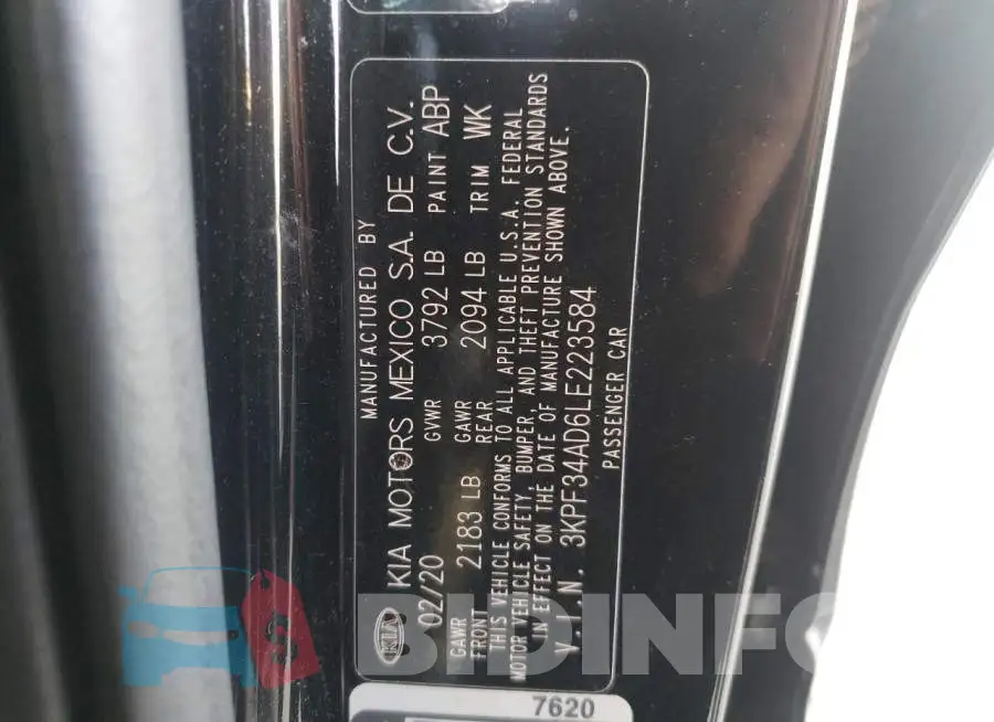 3KPF34AD6LE223584 Photo# 10