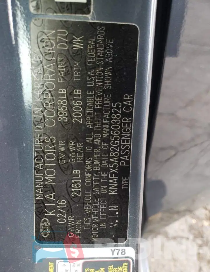 KNAFX5A82G5603825 Photo# 10