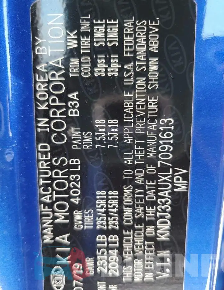 KNDJ33AUXL7091613 Photo# 10