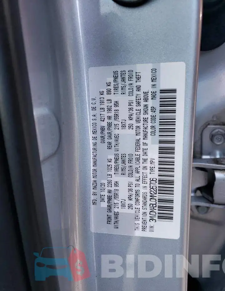 3MVDMABL0MM226706 Photo# 10