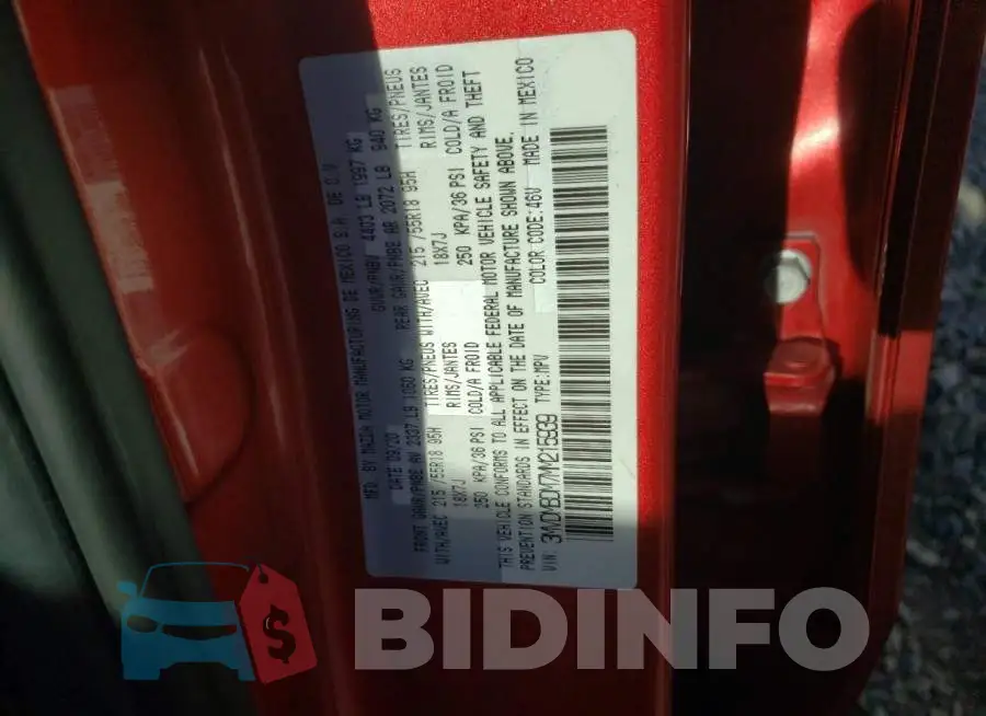 3MVDMBDM7MM215939 Photo# 10