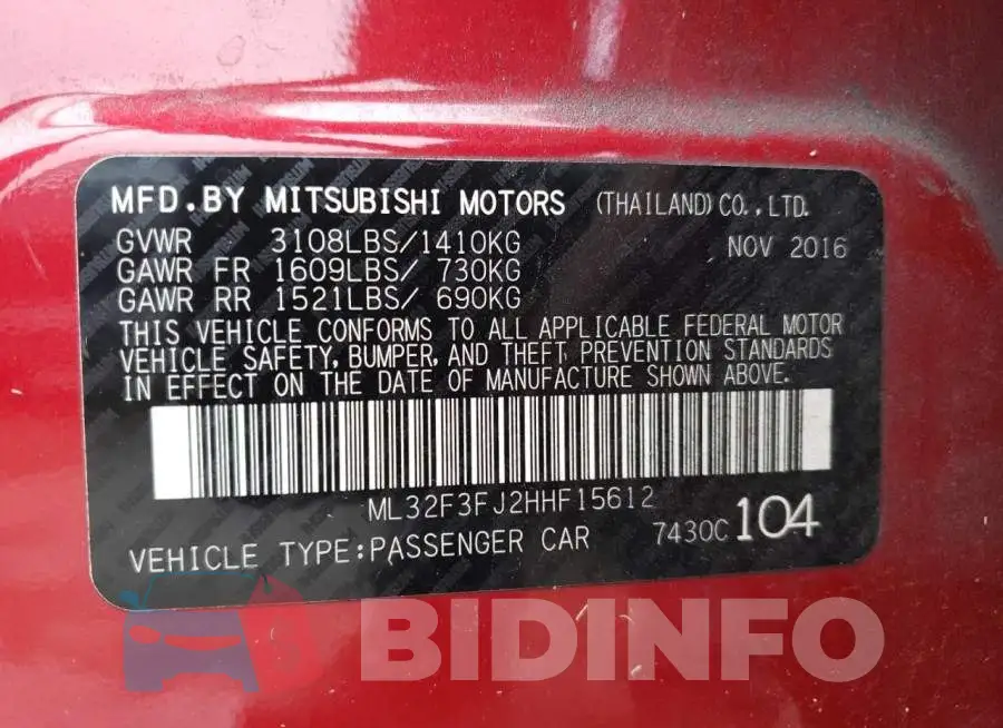 ML32F3FJ2HHF15612 Photo# 10