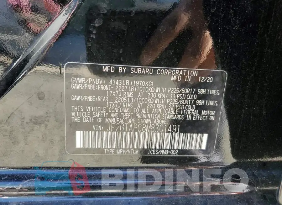 JF2GTAPC8M8301491 Photo# 10