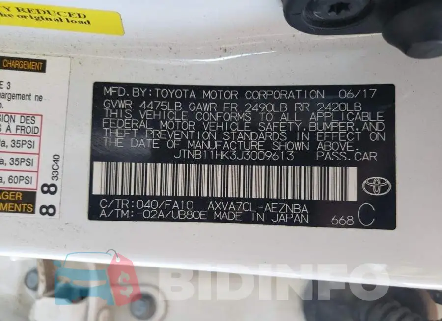 JTNB11HK3J3009613 Photo# 10