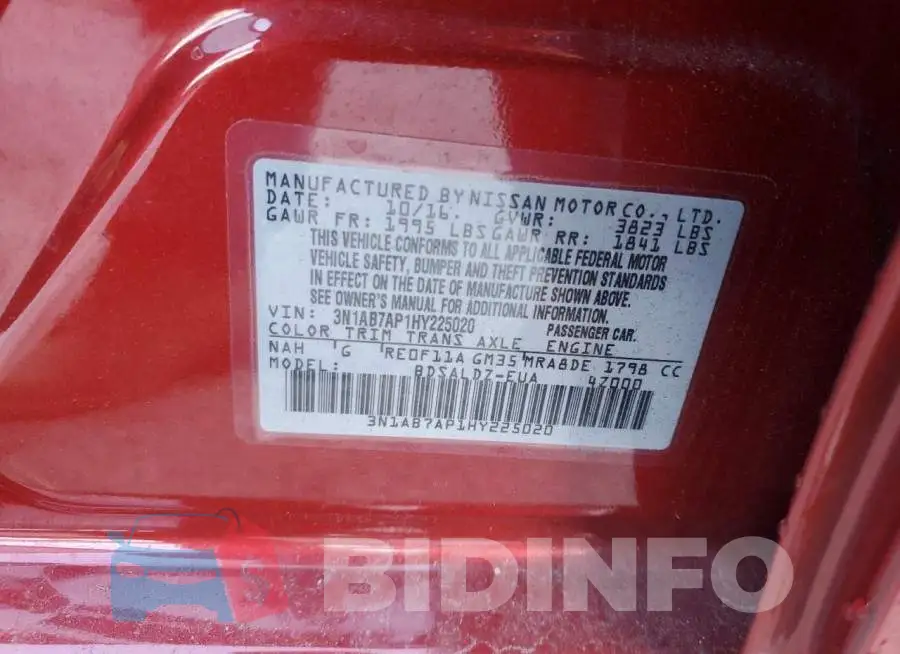 3N1AB7AP1HY225020 Photo# 10