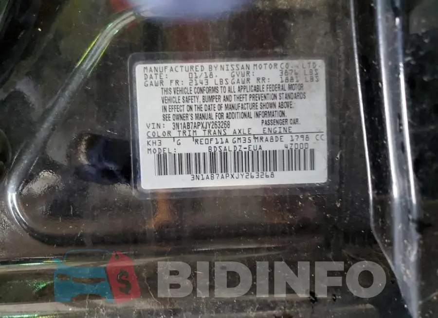 3N1AB7APXJY263268 Photo# 10