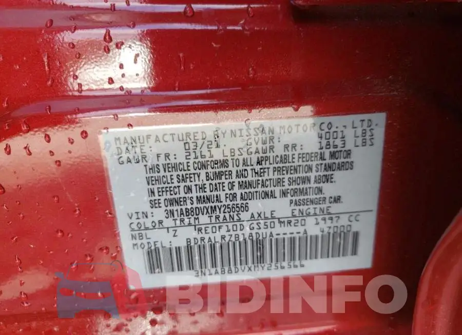 3N1AB8DVXMY256566 Photo# 10