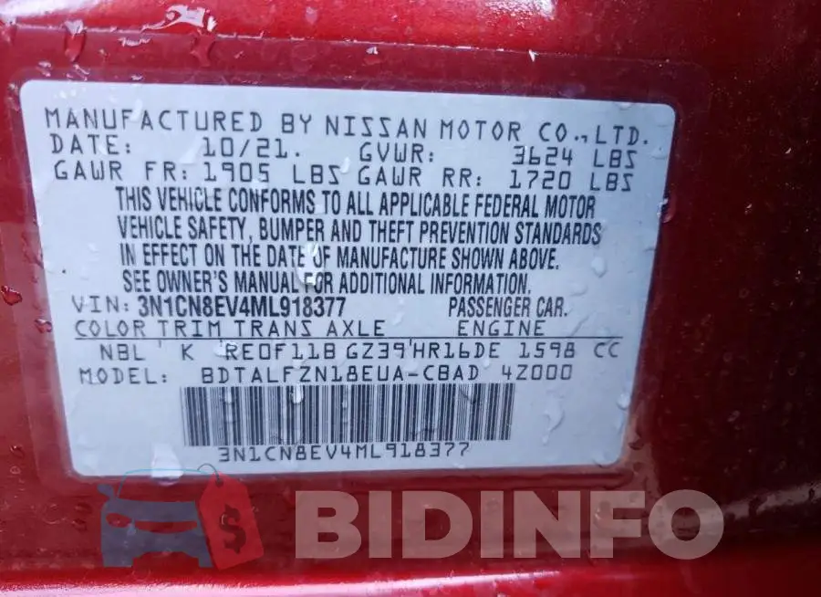 3N1CN8EV4ML918377 Photo# 10