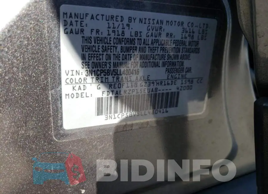 3N1CP5BV5LL480416 Photo# 10