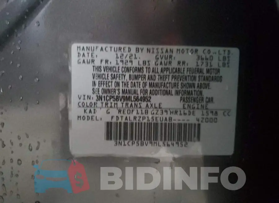 3N1CP5BV9ML564952 Photo# 13