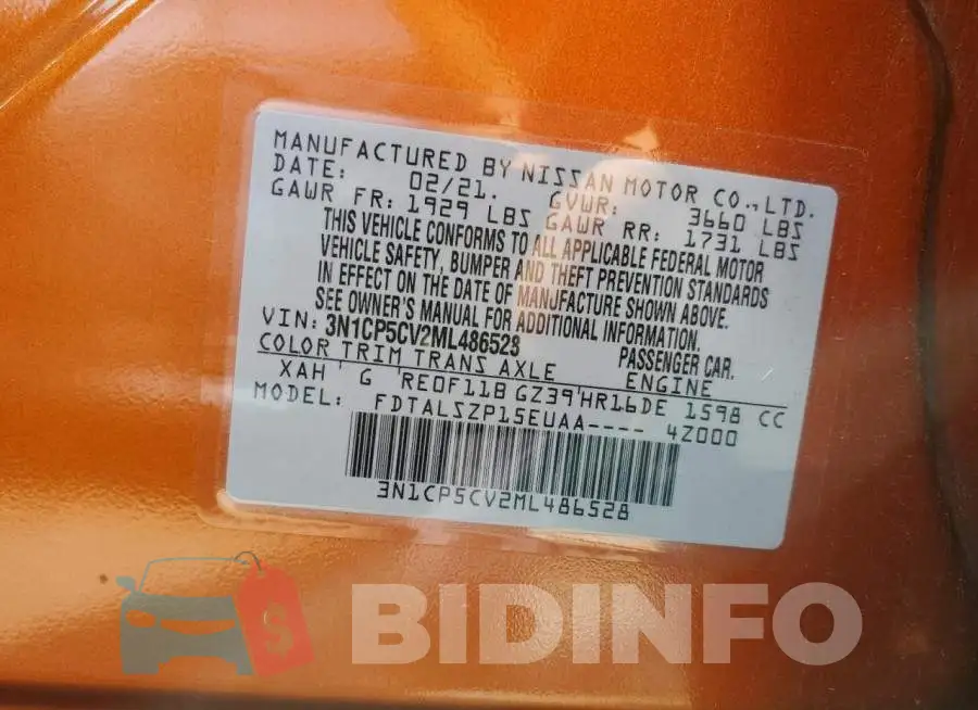 3N1CP5CV2ML486528 Photo# 10