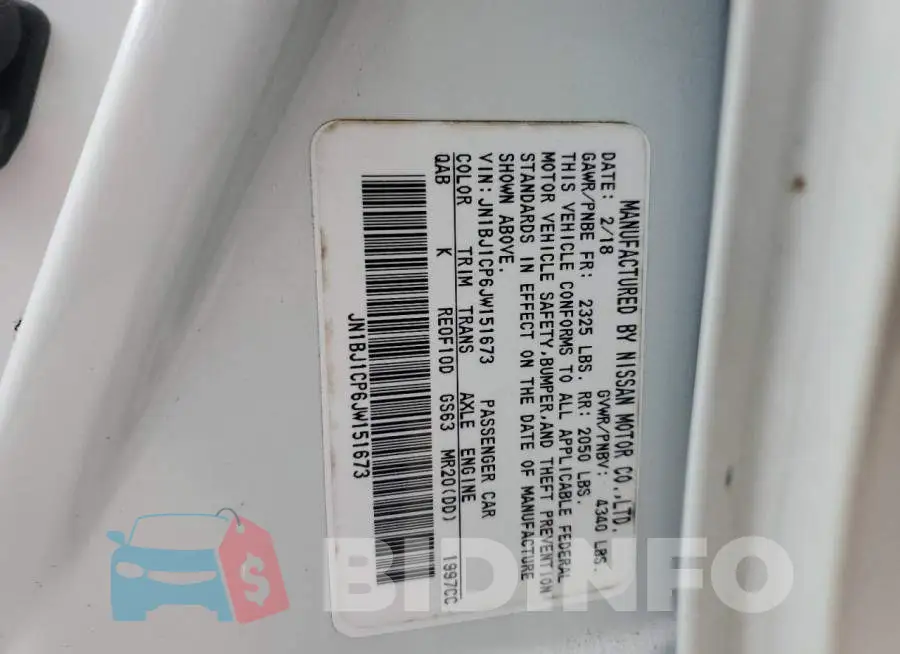JN1BJ1CP6JW151673 Photo# 10