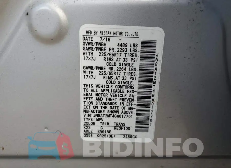 JN8AT2MT4GW017701 Photo# 10
