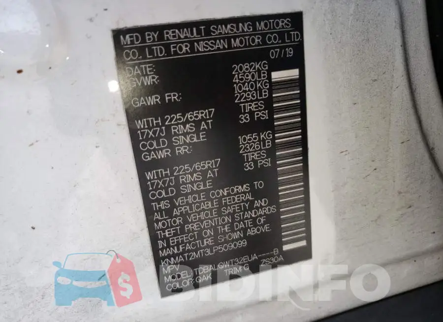 KNMAT2MT3LP509099 Photo# 10