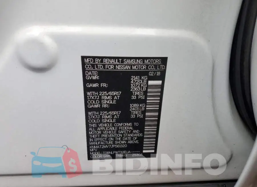 KNMAT2MV7JP561320 Photo# 10