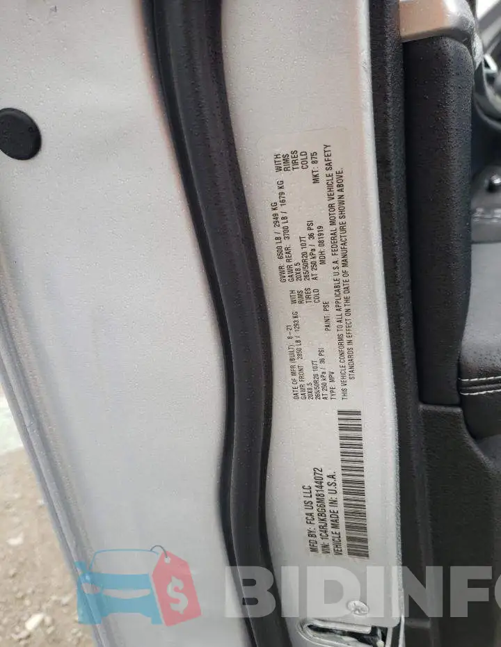 1C4RJKBG6M8144072 Photo# 10