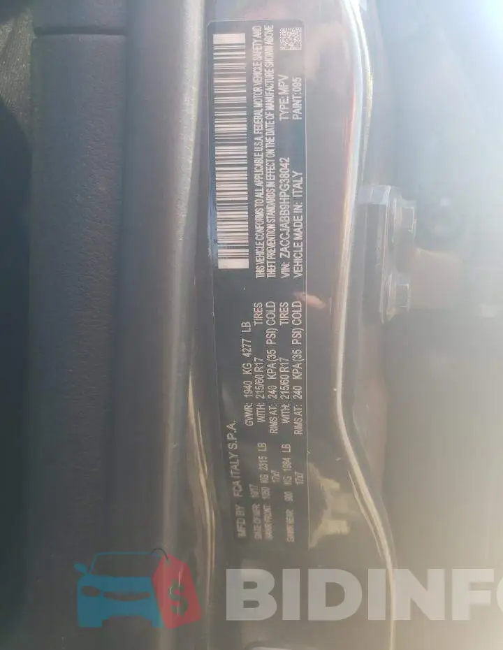 ZACCJABB9HPG38042 Photo# 10
