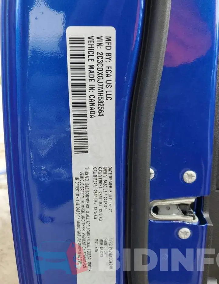 2C3CDXGJ7MH582564 Photo# 10