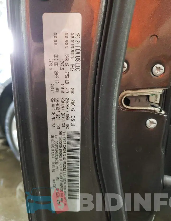 3C4PDCAB5KT797730 Photo# 10
