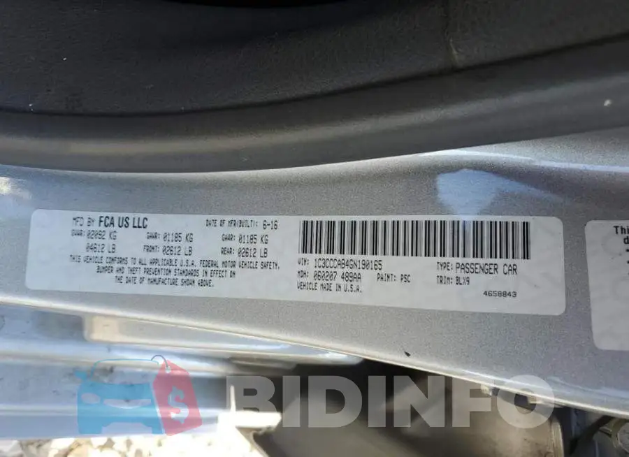 1C3CCCAB4GN190165 Photo# 10