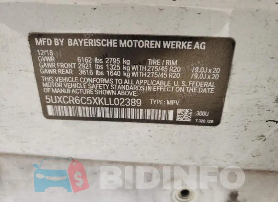 5UXCR6C5XKLL02389 Photo# 14