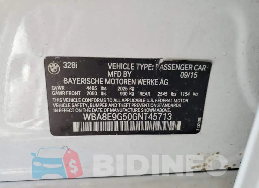 WBA8E9G50GNT45713 Photo# 10
