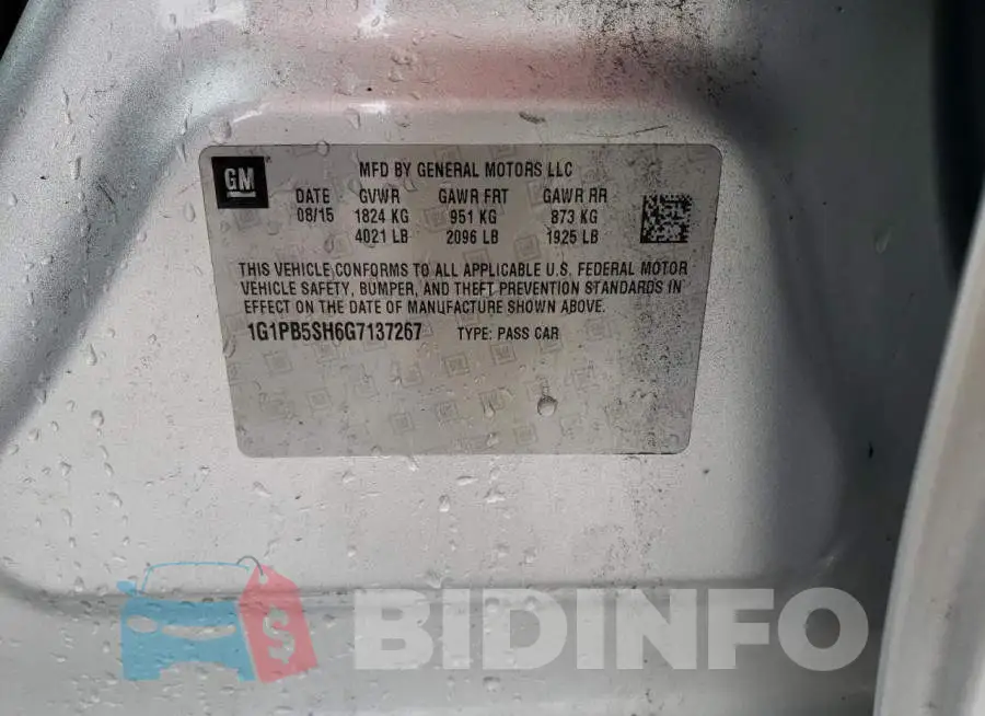 1G1PB5SH6G7137267 Photo# 10