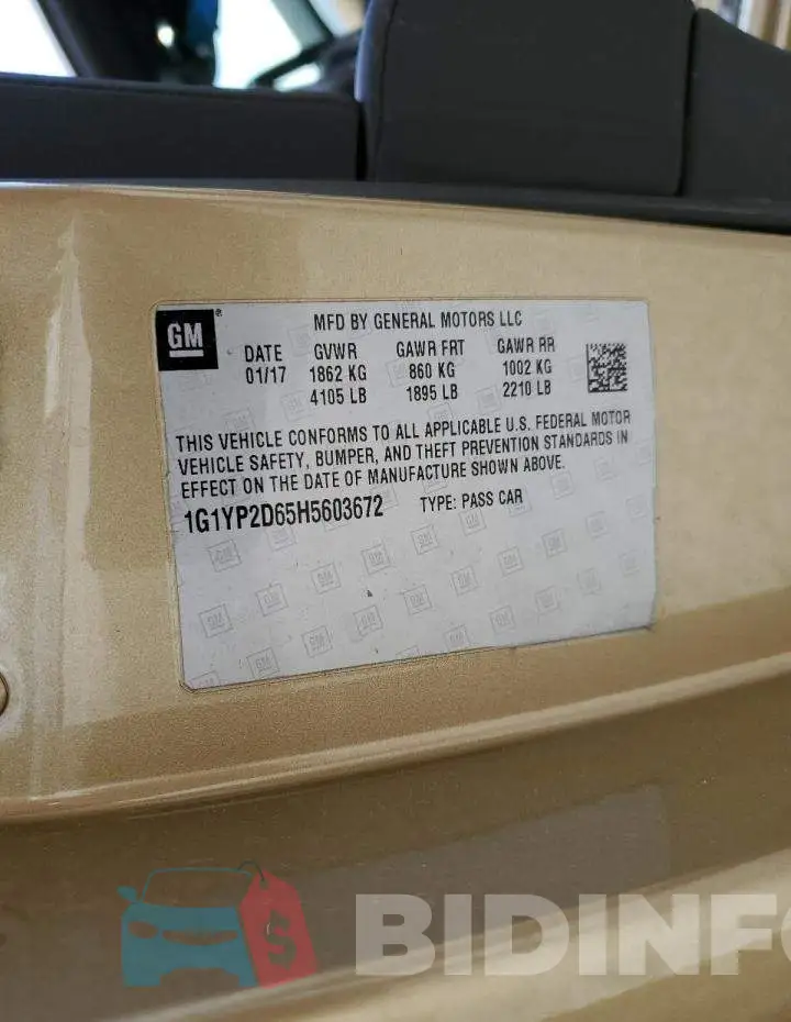 1G1YP2D65H5603672 Photo# 10