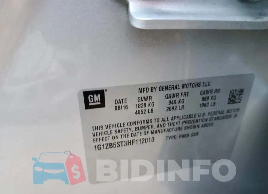 1G1ZB5ST3HF112010 Photo# 10