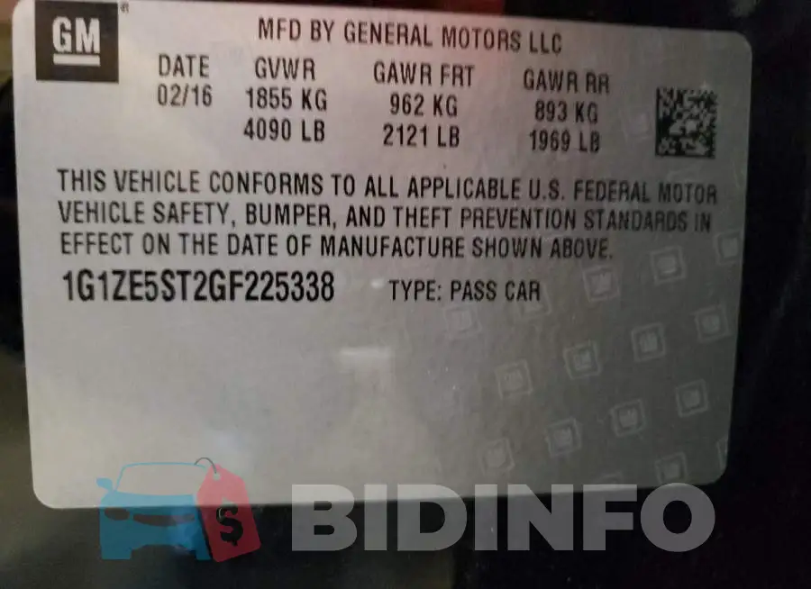 1G1ZE5ST2GF225338 Photo# 10