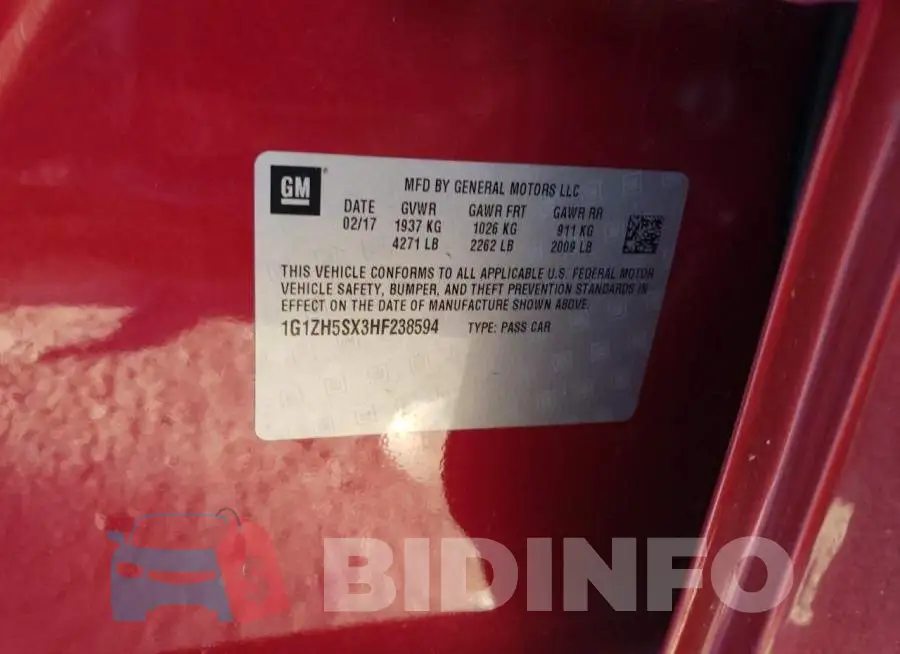 1G1ZH5SX3HF238594 Photo# 10