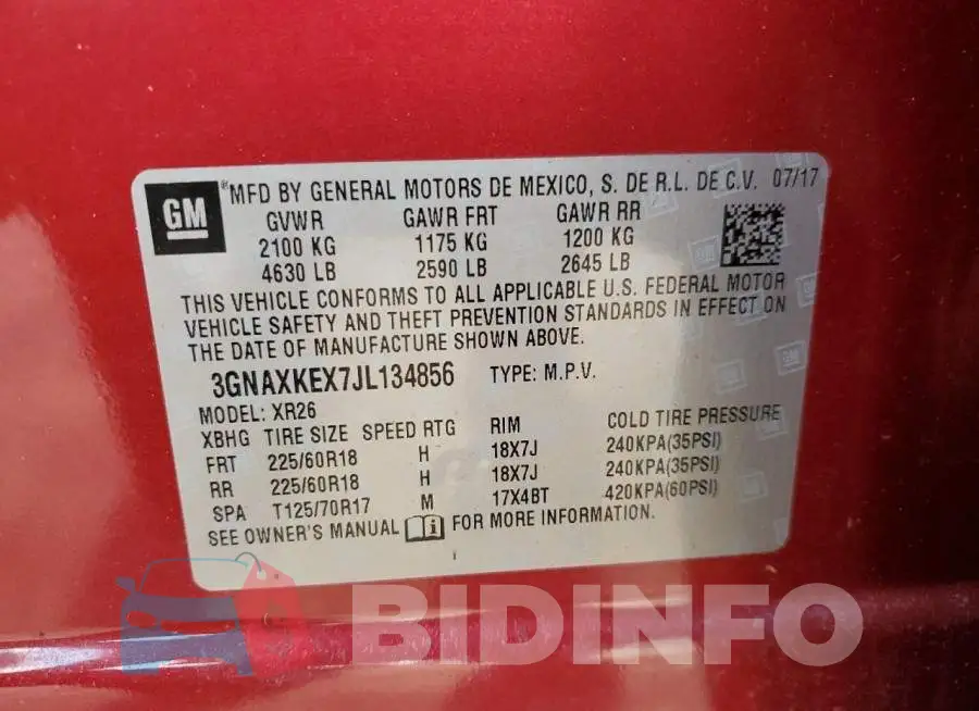 3GNAXKEX7JL134856 Photo# 10